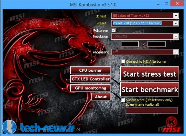 AMD Radeon HD 6790 XFX 1GB GDDR5 - MSI Kombustor