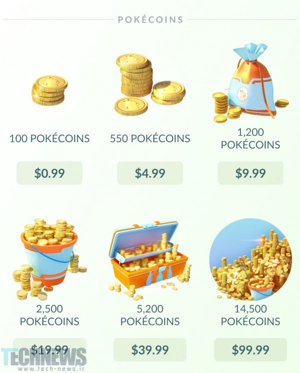 سکه های بازی پوکمون گو- pokecoins