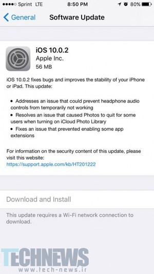 نسخه 10.0.2 iOS با هدف برطرف کردن مشکلات ایرپاد آیفون 7 عرضه شد