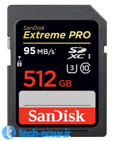 SanDisk از کارت حافظه های سری Extreme PRO SDXC با حداکثر ظرفیت 512 گیگابایت رونمایی کرد
