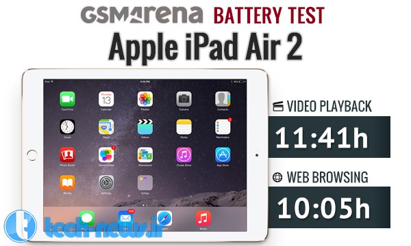 تست باتری Apple iPad Air 2