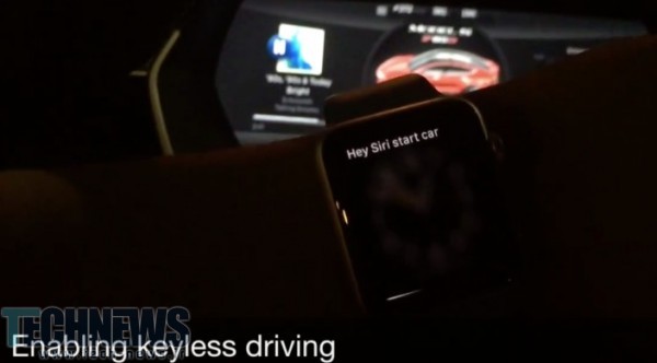 [تماشا کنید] کنترل خودروی تسلا به وسیله‌ی فرمان صوتی ساعت اپل