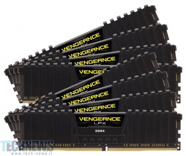 رونمایی کورسیر از سریع‌ترین حافظه‌های رم DDR4 سری Vengeance LPX