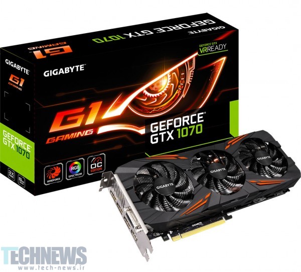 گیگابایت از کارت گرافیک گیمینگ Geforce GTX 1070 G1.Gaming رونمایی کرد
