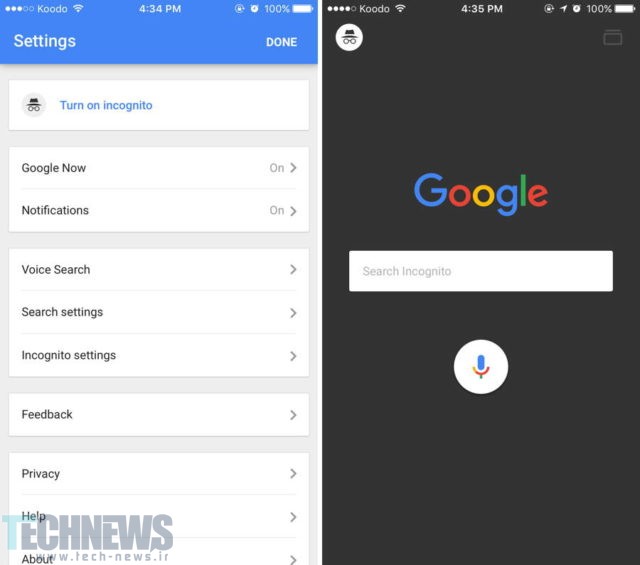 گوگل گزینه “ناشناس بودن” را به اپلیکیشن iOS خود افزود