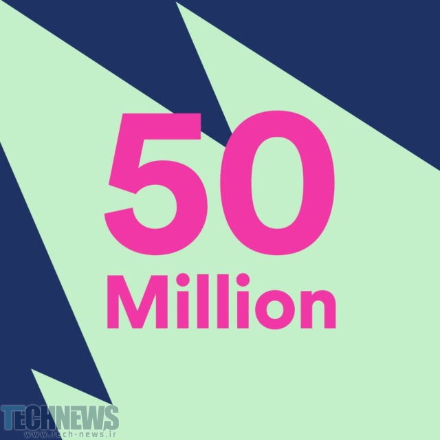 تعداد کاربران اسپاتیفای در حال حاضر به 50 میلیون نفر رسیده است