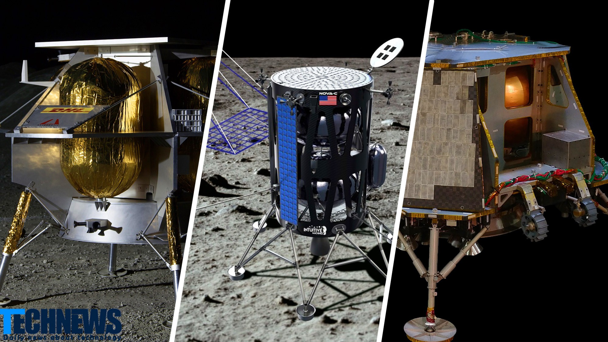 ناسا فرودگرهای سه شرکت را برای بردن انسان به ماه انتخاب کرد