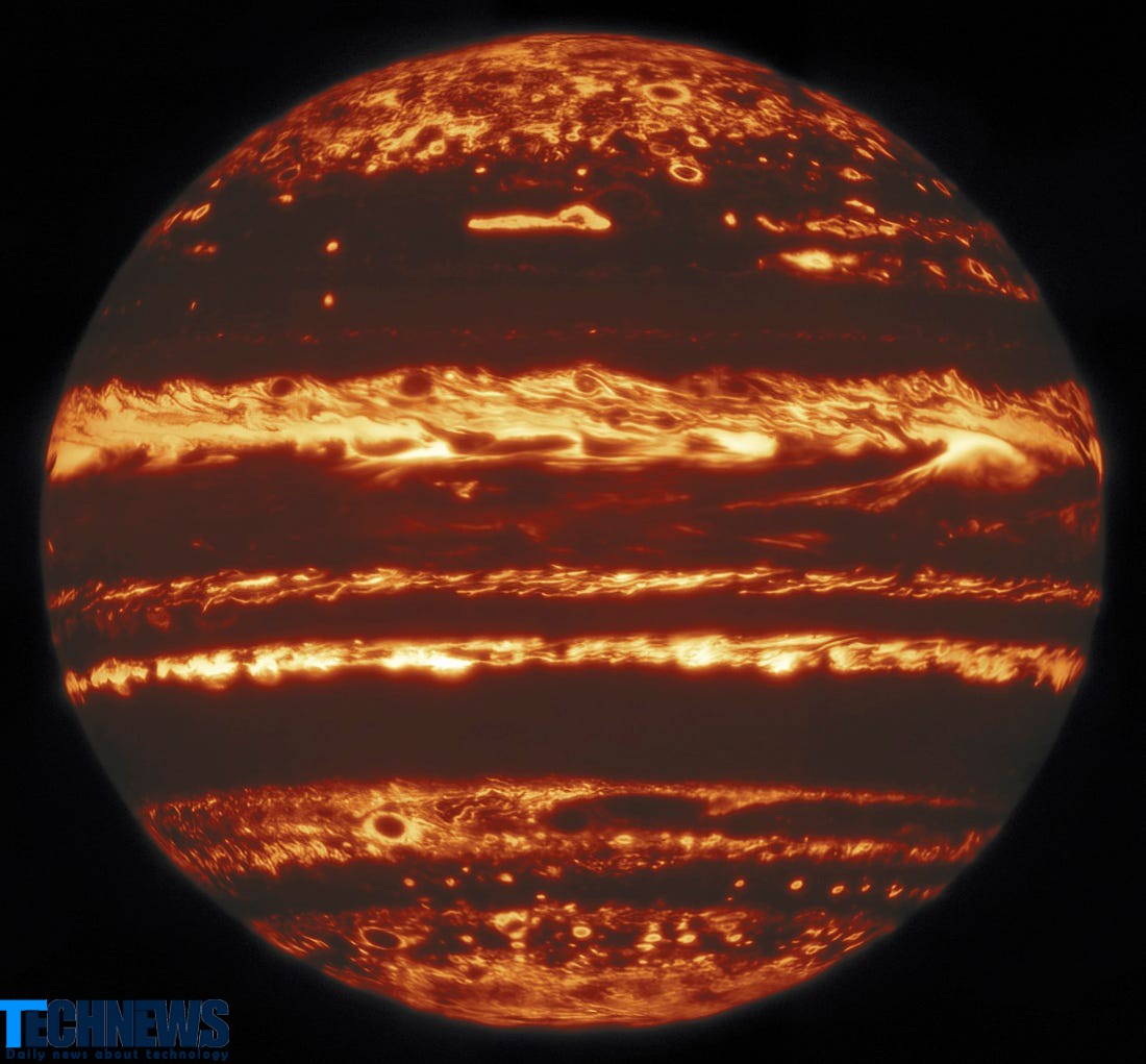 ثبت تصاویر بی‌نظیری از سیاره مشتری با کمک تلسکوب جمنای