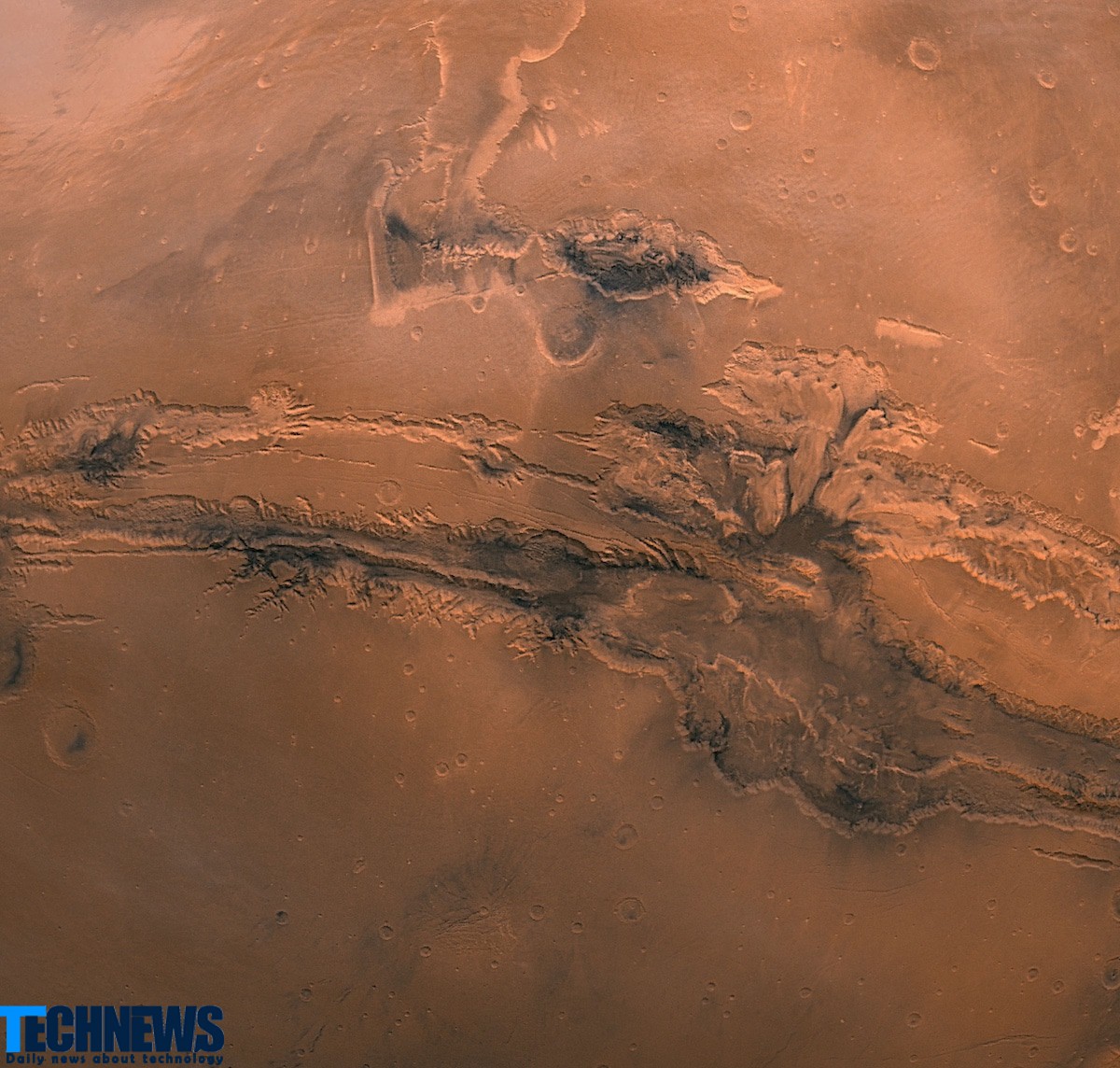 انتشار تصاویری از بزرگترین دره منظومه شمسی توسط مدارگرد مریخ ناسا