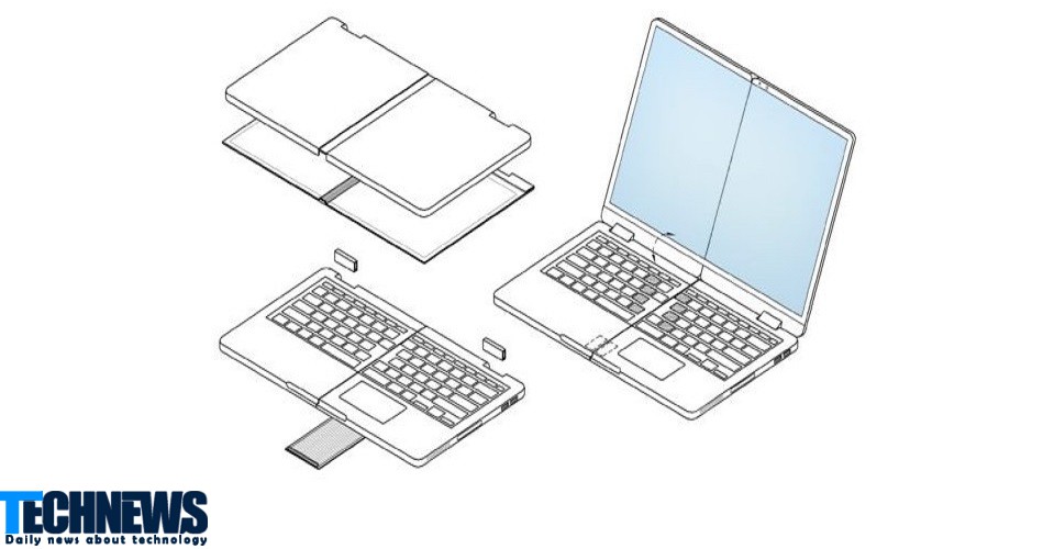 سامسونگ پتنت جدیدی از یک لپ تاپ با نمایشگر تاشو ثبت کرده است
