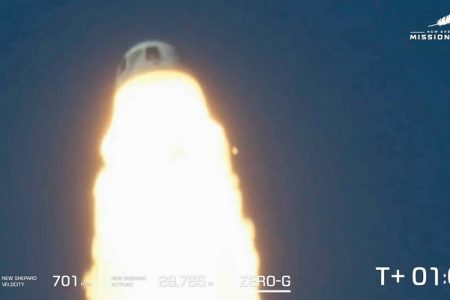 پرتاب ناموفق فضایی بلو اوریجین و سقوط موشک