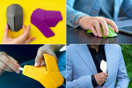 ساخت ماوس جدید با الهام از اوریگامی که مانند کاغذ تا میشود