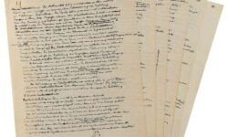 شش صفحه از کاغذهای دست نویس آلبرت اینشتین به حراج گذاشته شد