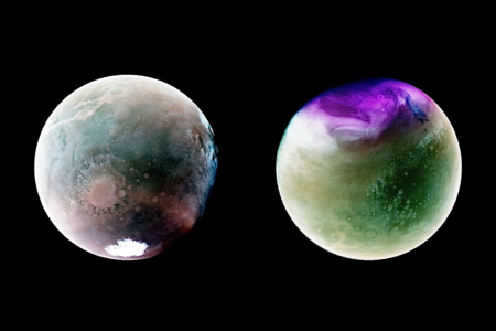 تصاویر فرابنفش از مریخ جزئیات جو این سیاره را مشخص می‌کند