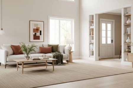 رنگ بژ چه رنگیه؟ جادوی آرامش در دکوراسیون با فرش بژ