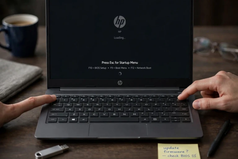 ورود به بایوس hp
