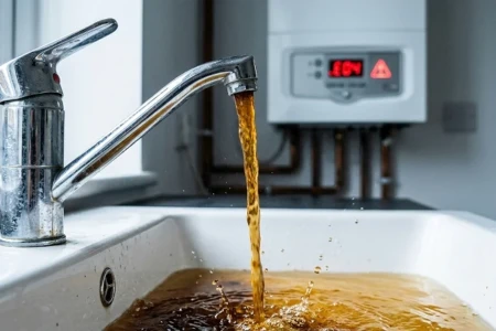 علت زرد شدن آب پکیج، بررسی ۵ علت مهم + راه حل