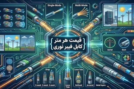 قیمت هر متر کابل فیبر نوری [دراپ، نگزنس و شبکه] + لیست قیمت